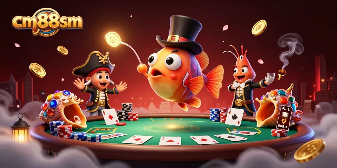 Experience exciting gameplay at cm88sm with lively characters and casino elements in this enchanting scene.