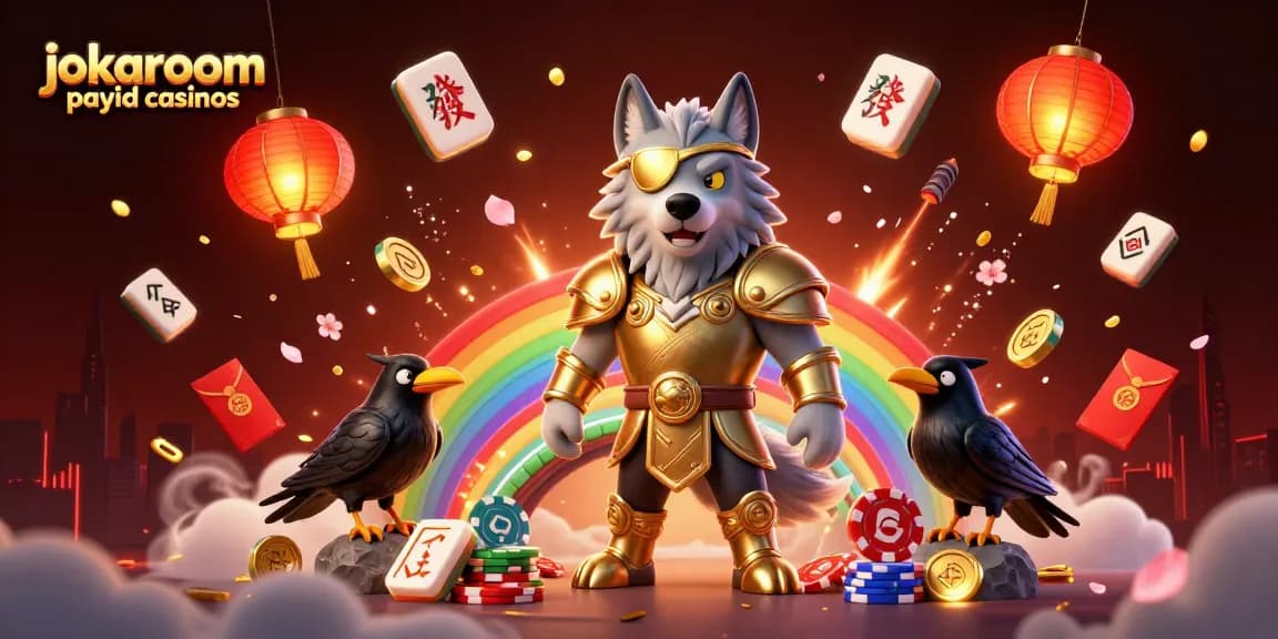 Experience instant gaming thrills at jokaroom payid casinos, featuring vibrant casino chip bridges and lucky symbols.