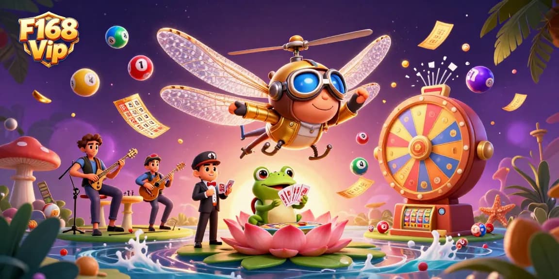 Experience excitement at F168 Vip with vibrant casino action and colorful game elements.