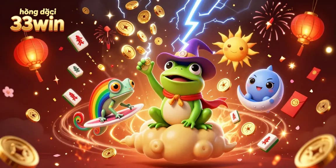 Experience the excitement with hướng dẫn 33win featuring gambling-themed characters and vibrant elements in a stunning 3D illustration.