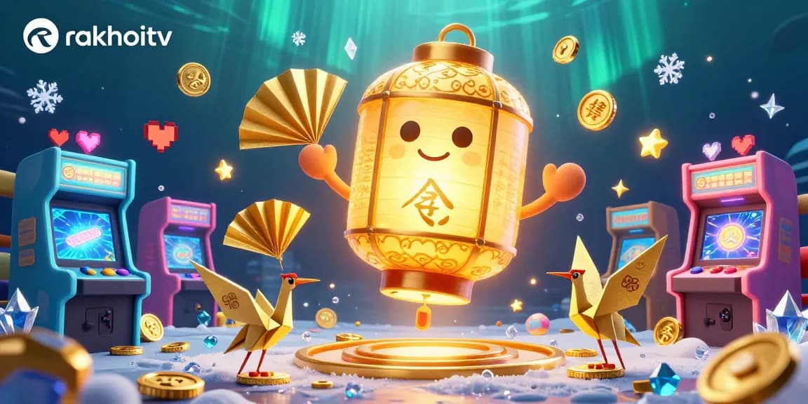 Experience thrilling gameplay with RakhoiTV’s stunning 3D cartoon scene featuring dynamic gaming elements.