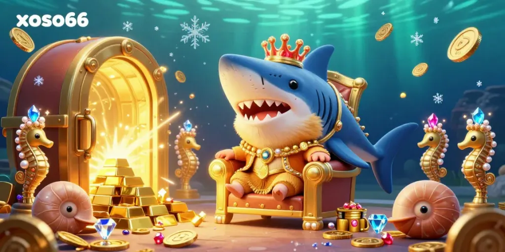 Experience thrilling excitement with xoso66 in this vibrant underwater casino scene featuring a hamster king.