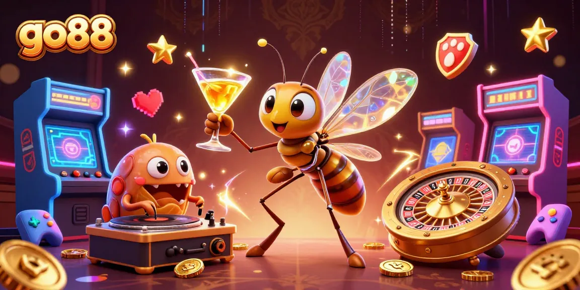 Join the iconic go88 casino experience with a lively 3D illustration of unique characters and gaming elements.