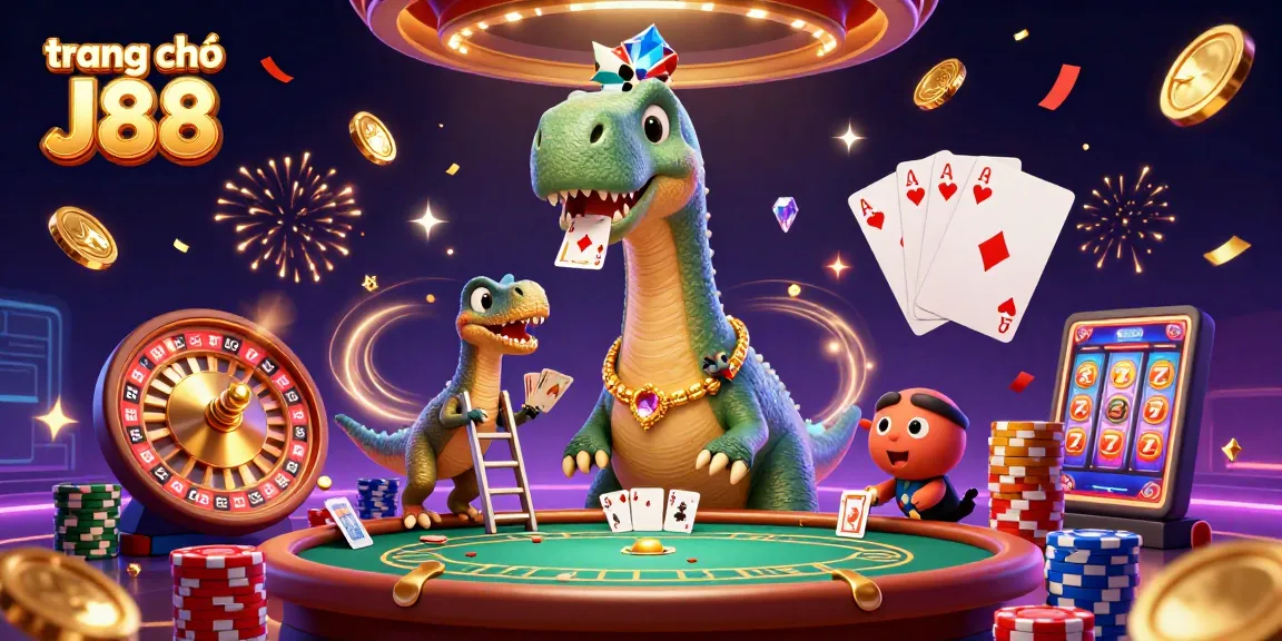 Experience the excitement at trang chủ J88 with colorful casino elements and a dynamic scene.