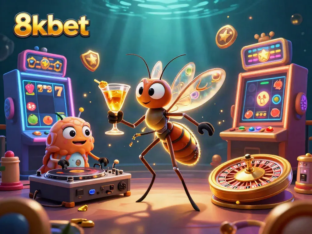 Experience thrilling gameplay at 8kbet with dynamic 3D slots and casino characters in action.