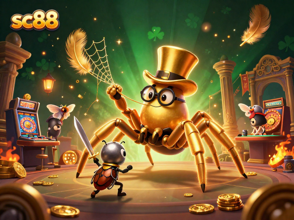 Experience creativity with sc88 in a vibrant 3D casino scene filled with captivating characters.