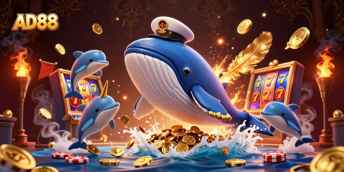 Experience the excitement of AD88 slots with stunning 3D illustrations of playful characters and vibrant elements.