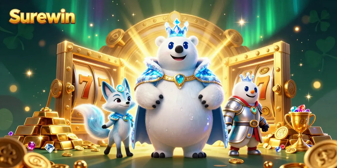 Engage in winning strategies with Surewin, featuring vibrant gaming elements and captivating characters.