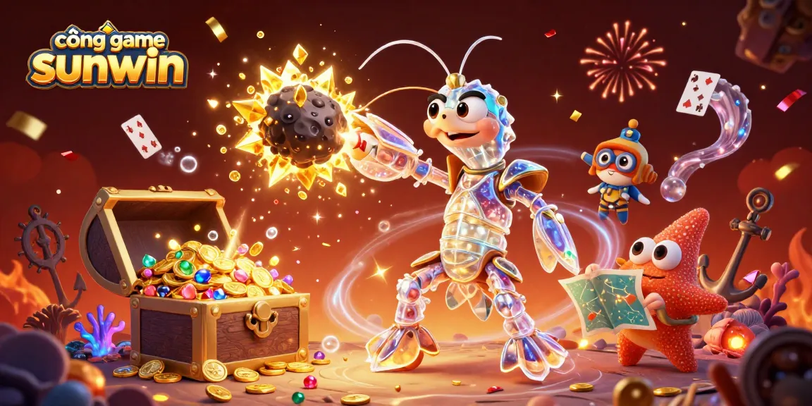 Experience thrilling gaming action at cổng game sunwin with vibrant 3D characters and dynamic casino elements.