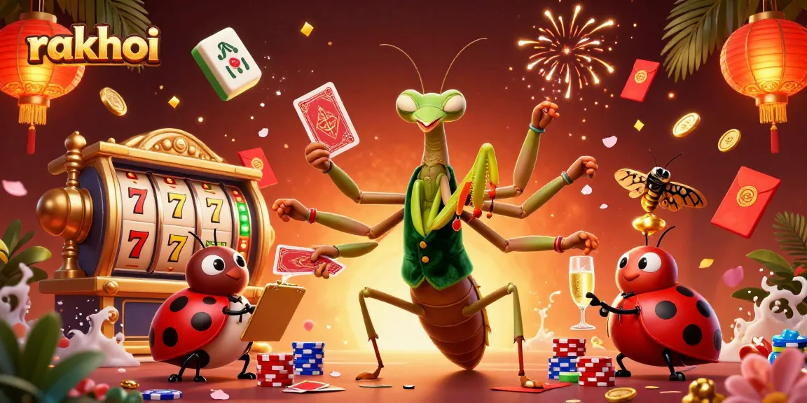 Engage with rakhoi as the giant praying mantis card sharp and ladybug pit boss bring casino excitement alive.