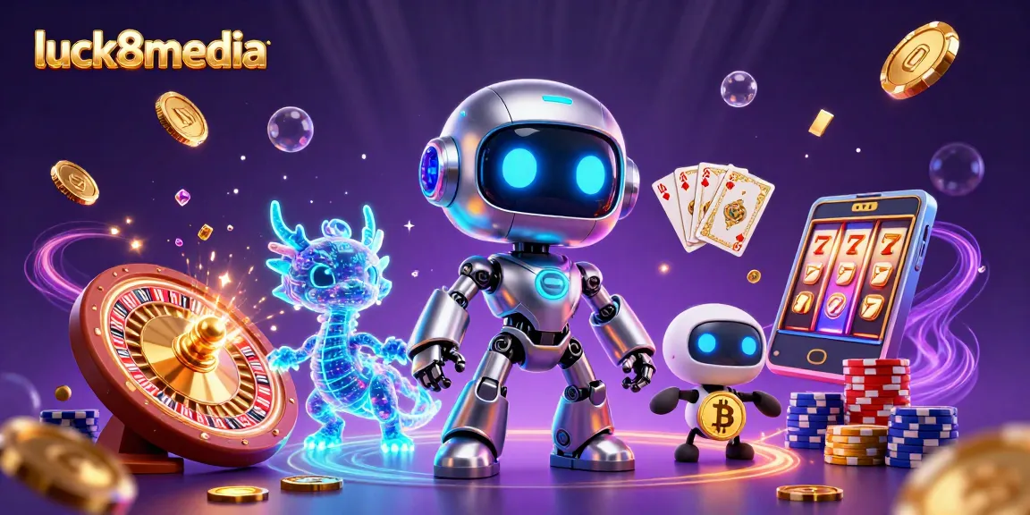 Experience excitement with luck8media as characters spin roulette wheels and scatter coins in a vibrant casino scene.