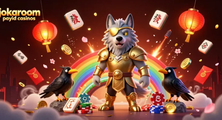 Experience instant gaming thrills at jokaroom payid casinos, featuring vibrant casino chip bridges and lucky symbols.