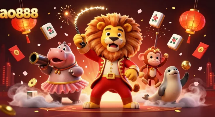 Experience thrilling gameplay at ao888 with our vibrant 3D illustration showcasing casino joy and excitement.