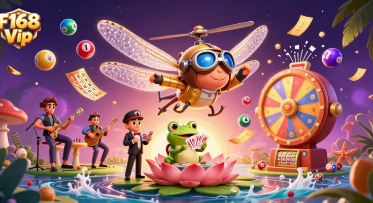 Experience excitement at F168 Vip with vibrant casino action and colorful game elements.