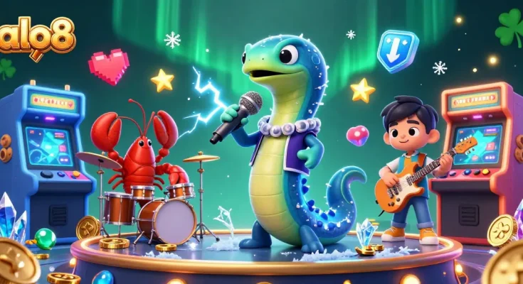 Engage with the vibrant aloha casino experience featuring unique characters and gaming elements in action.