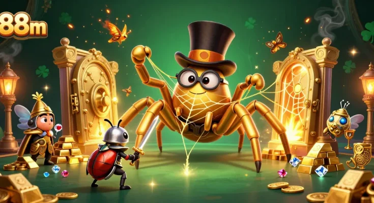 Experience the thrill of 88m casino with vibrant characters and gold treasures.